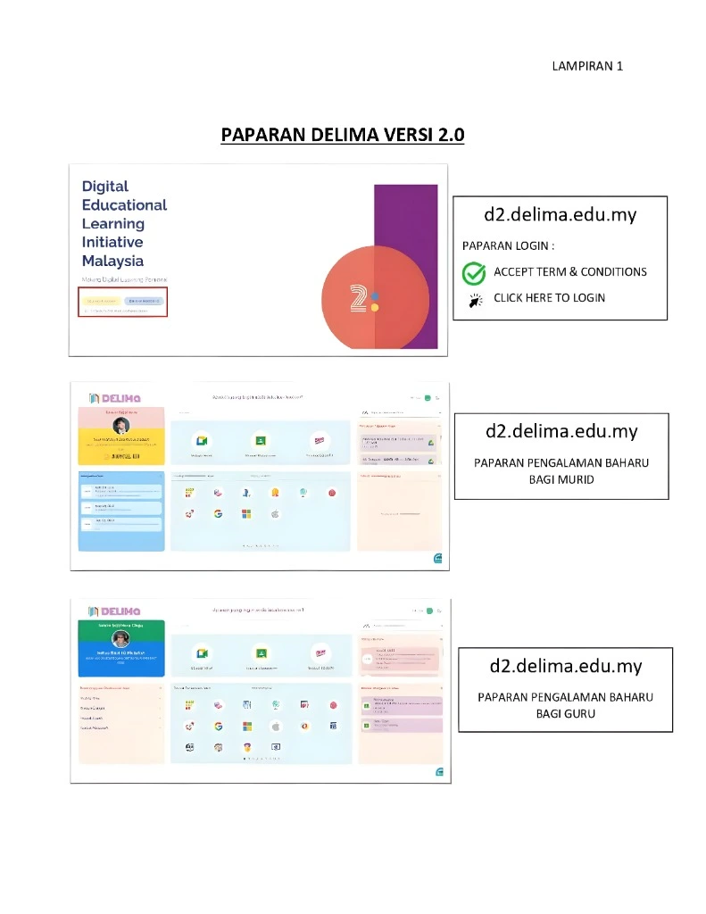 Langkah-langkah Log Masuk ke Portal DELIMa 2.0: